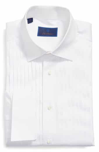 David Donahue Regular Fit French Cuff Tuxedo Shirt