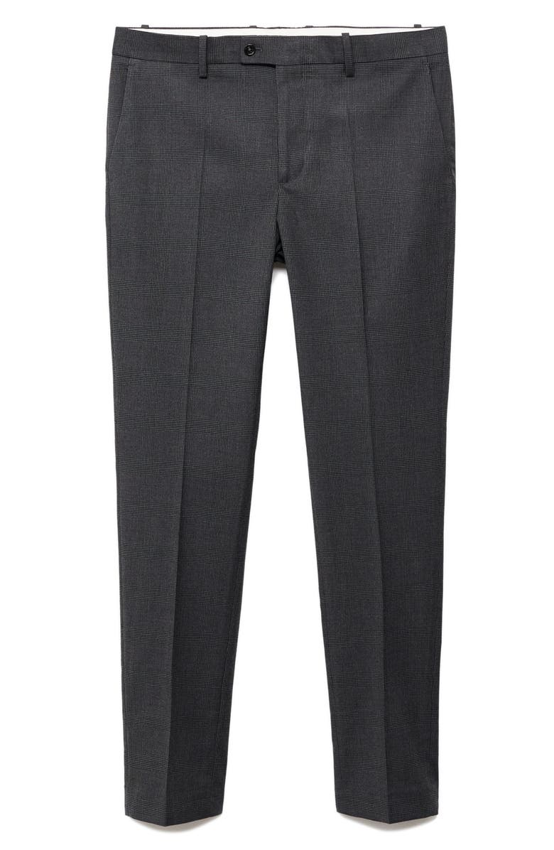 MANGO Milan Slim Fit Suit Pants, Alternate, color, Dark Heather Grey