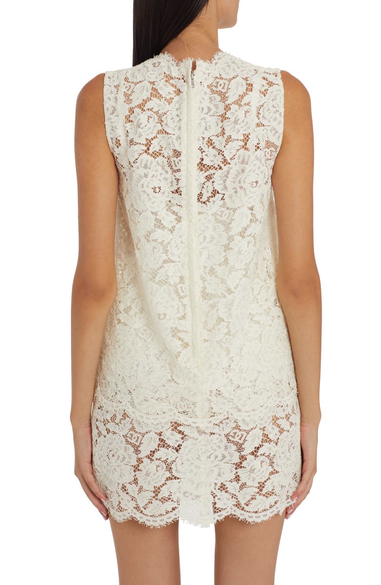 Dolce&Gabbana Branded Stretch Lace Top, Alternate, color,