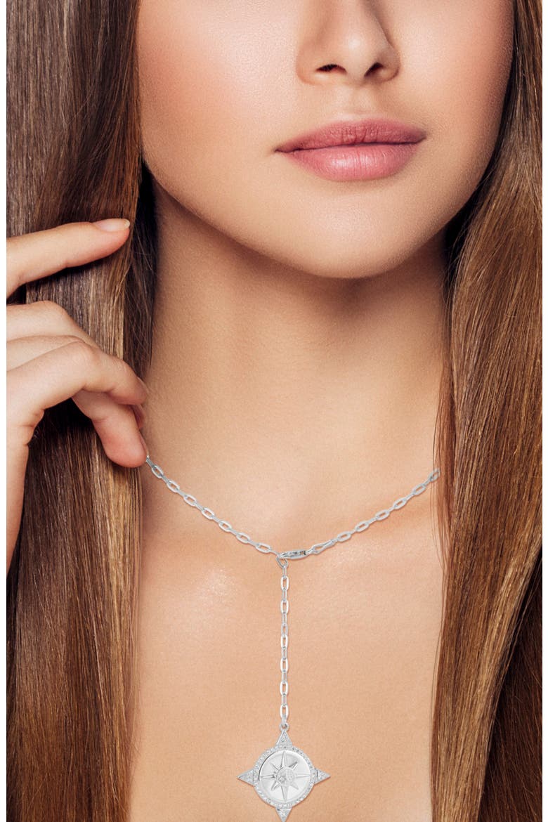 Medallion Y-Necklace, Alternate, color, SILVER