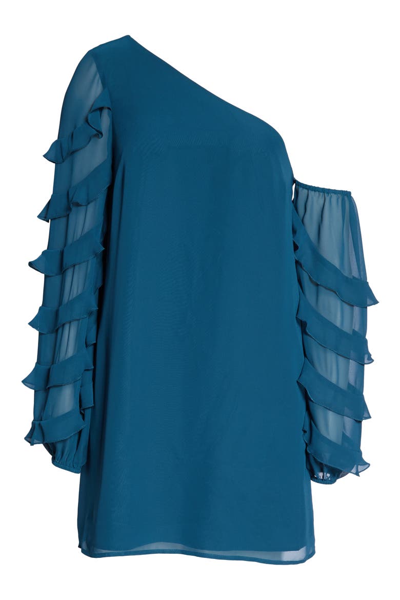 Love the Way I Look Tonight One-Shoulder Minidress, Alternate, color, TEAL