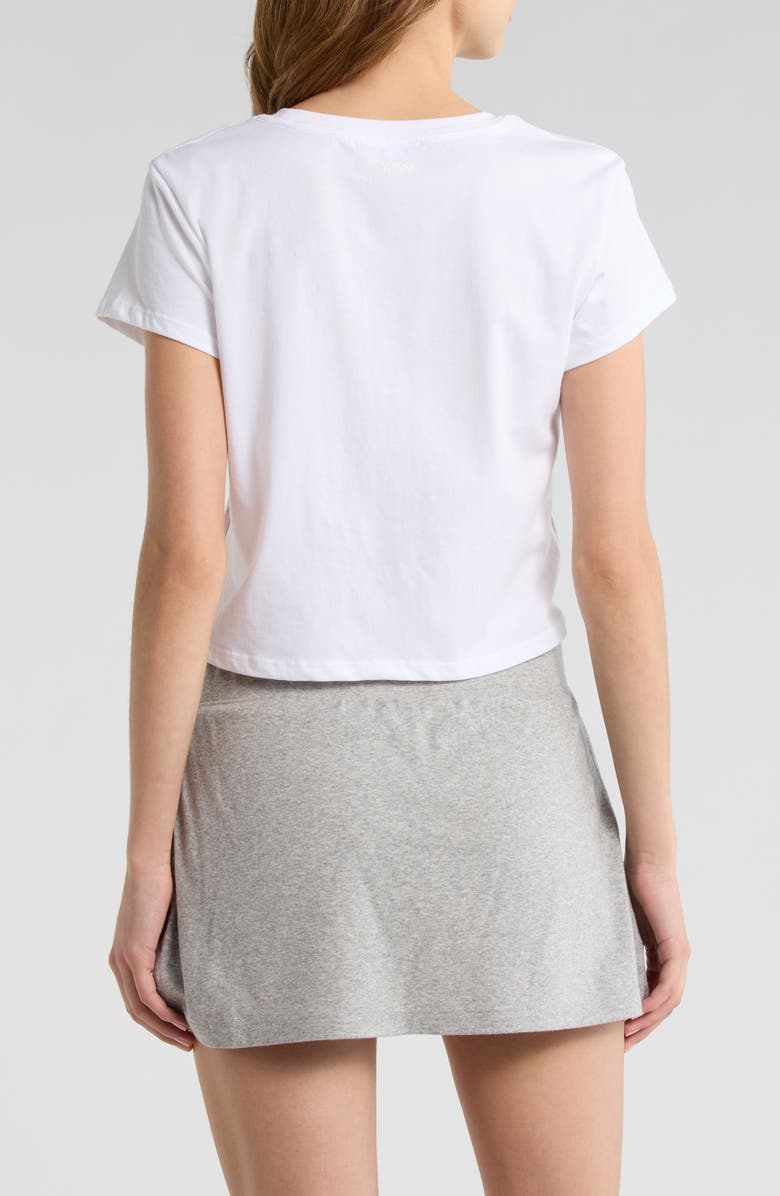 Florence by Mills Corset Graphic Crop Tee, Alternate, color, Bright White/Dawn Pink