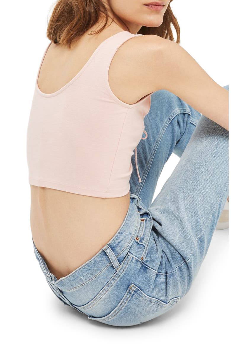 Lace Up Bralette, Alternate, color, NUDE
