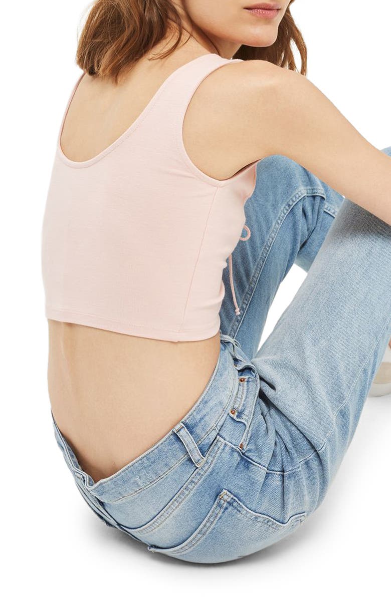 Topshop Lace Up Bralette, Alternate, color, 