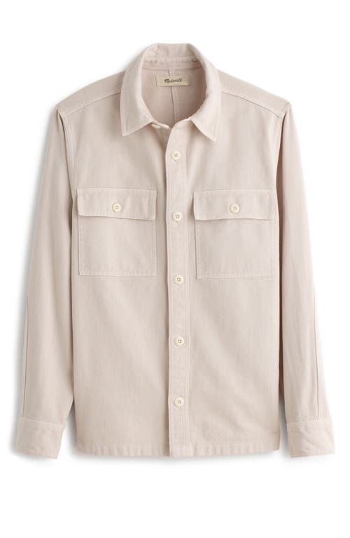 Madewell Garment Dyed Straight Hem Work Shirt In Neutral