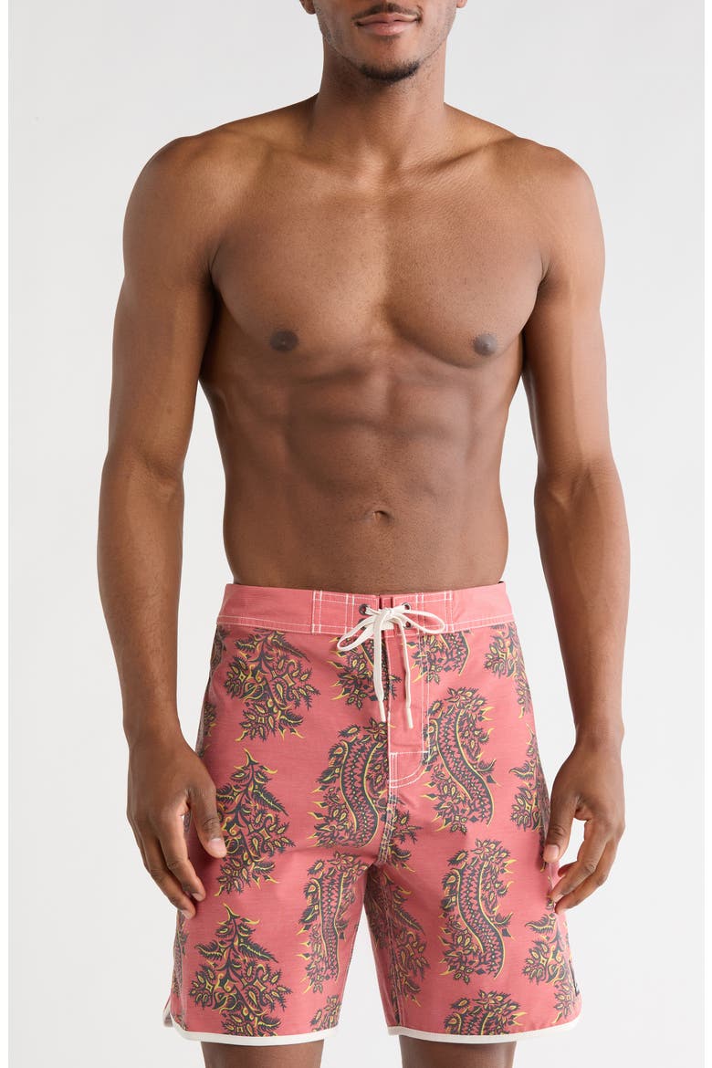 Original Scallop Board Shorts, Main, color, MINERAL RED