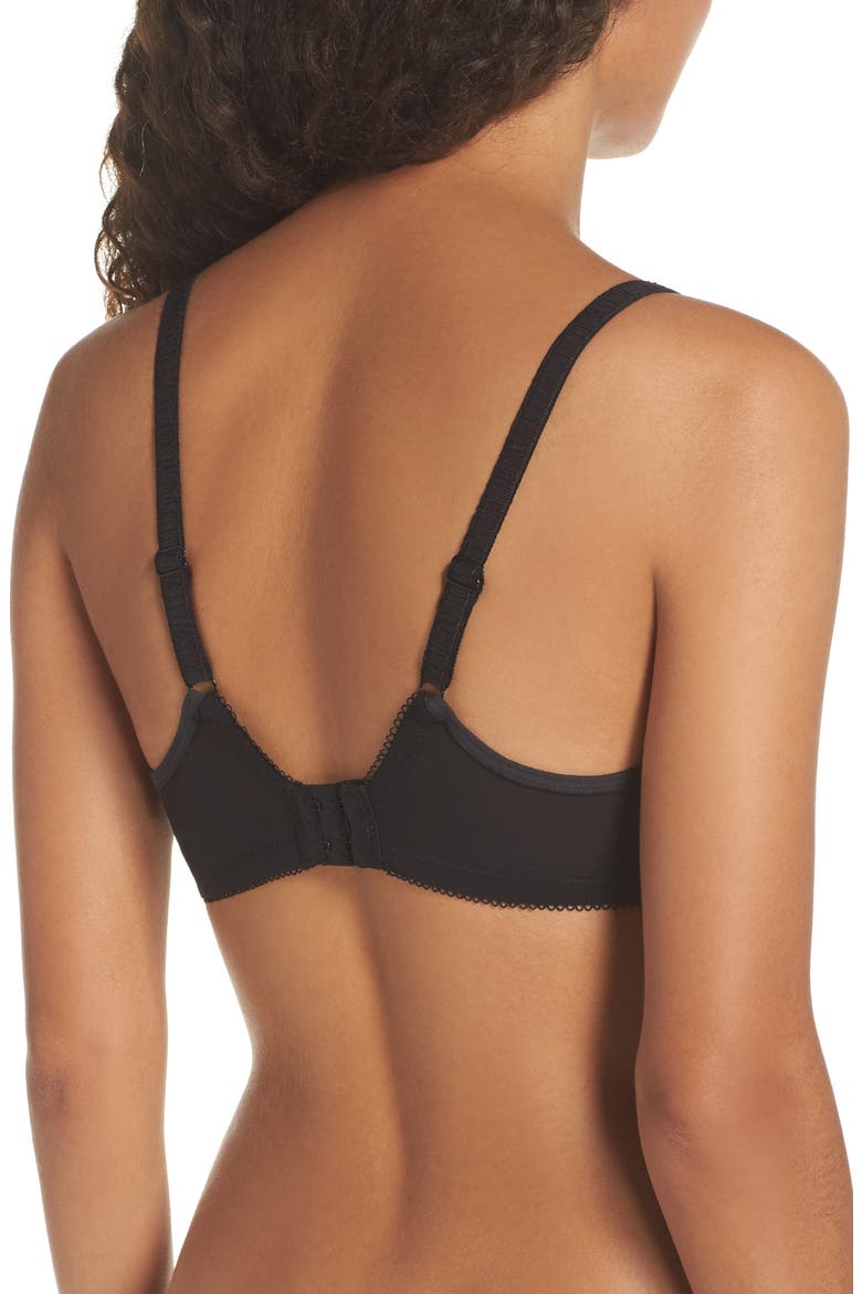 Pure Underwire Spacer Foam Nursing Bra, Alternate, color, BLACK