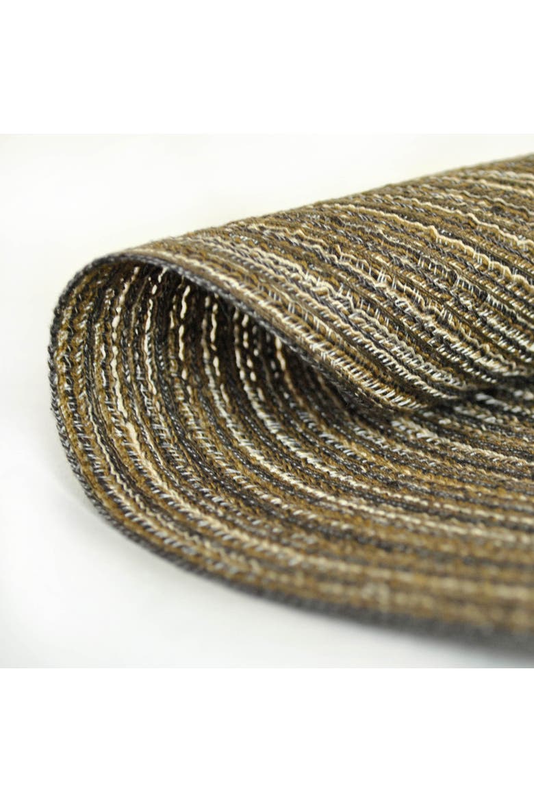 Variegated Round Woven Placemat Set/6, Alternate, color, Brown
