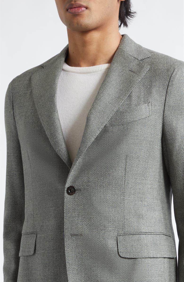 Boglioli Dover Hopsack Virgin Wool Blazer, Alternate, color, Sage Green