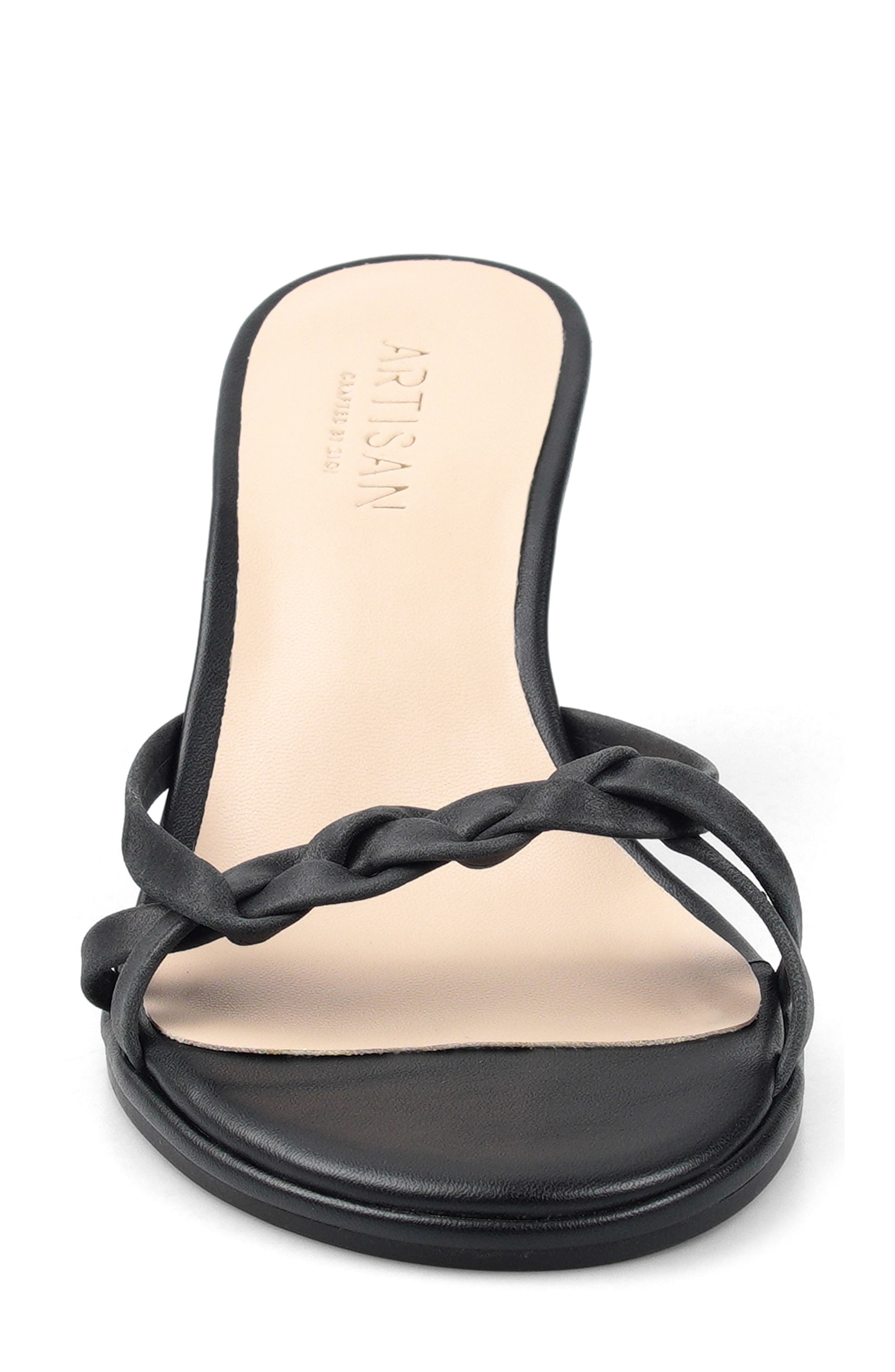 Pizz Kitten Heel Sandal, Alternate, color, BLACK LEATHER