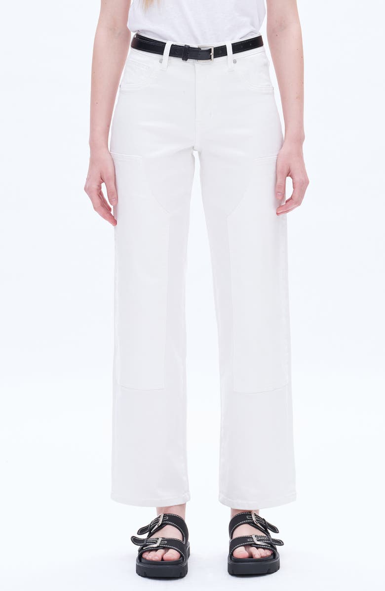 Bayeas Emma High Waist Wide Leg Jeans, Main, color, White