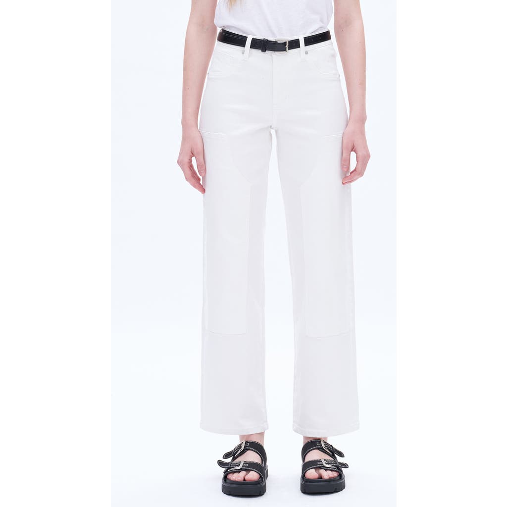 Bayeas Emma High Waist Wide Leg Jeans In White