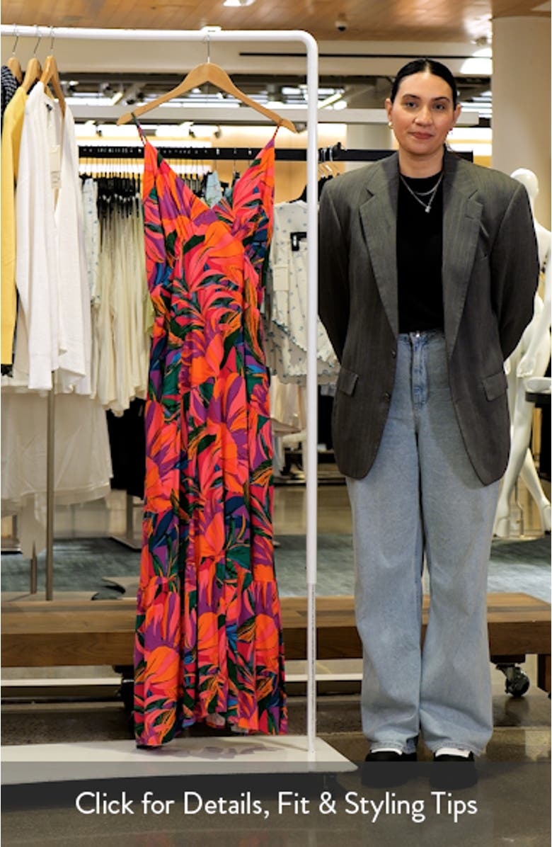 Beal Tropical Smocked Maxi Dress, sales video thumbnail