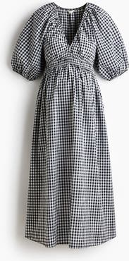H&M Mama balloon-sleeved midi dress