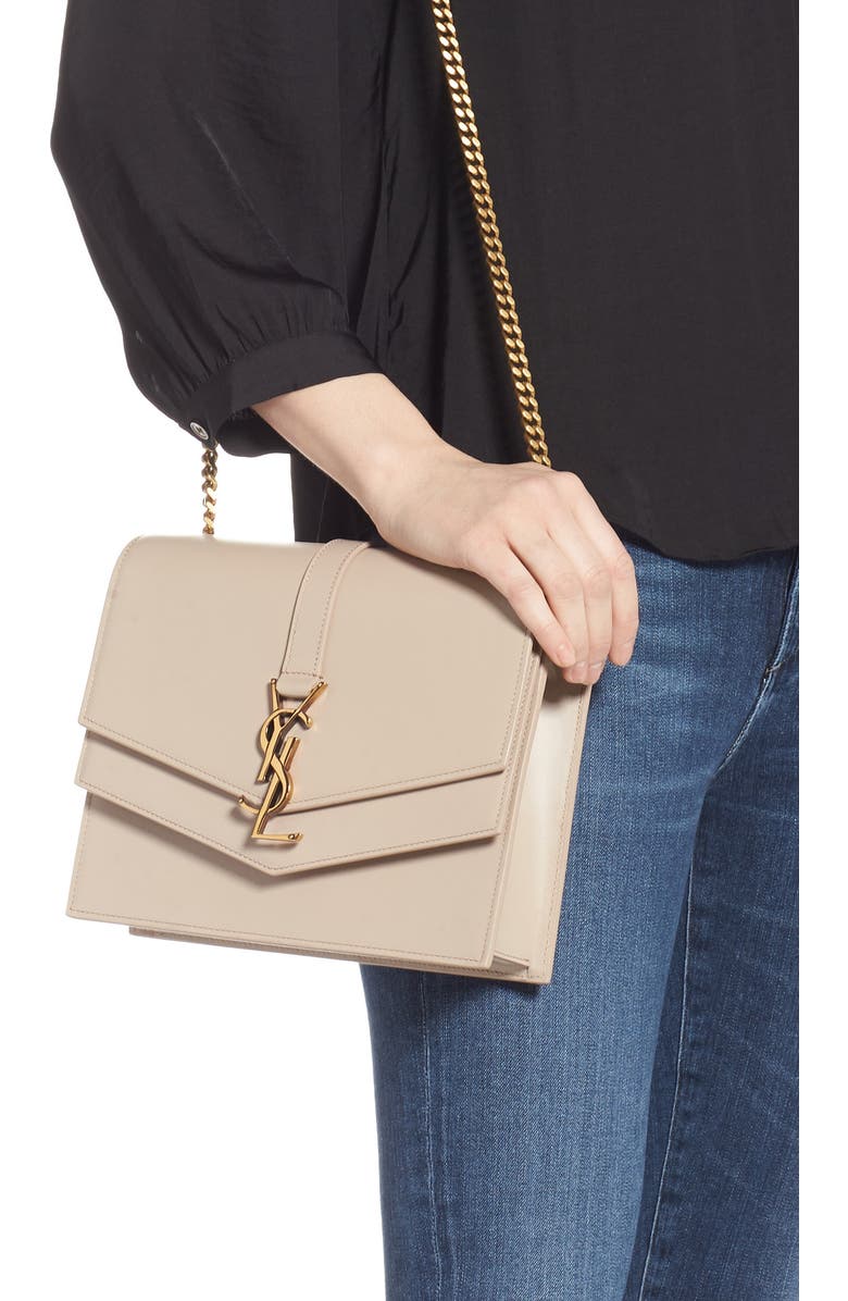 Saint Laurent Sulpice Leather Shoulder Bag, Alternate, color,