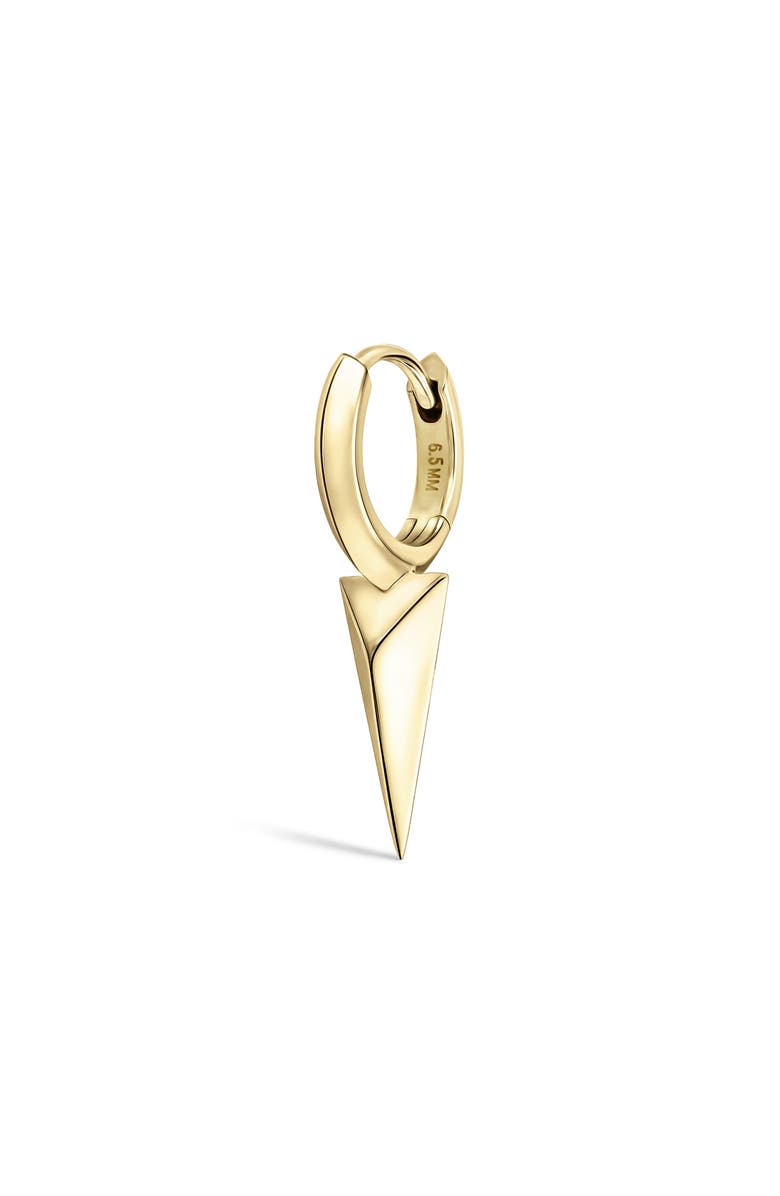 MARIA TASH Faceted Single Long Spike Hoop Earring, Main, color, Yellow Gold