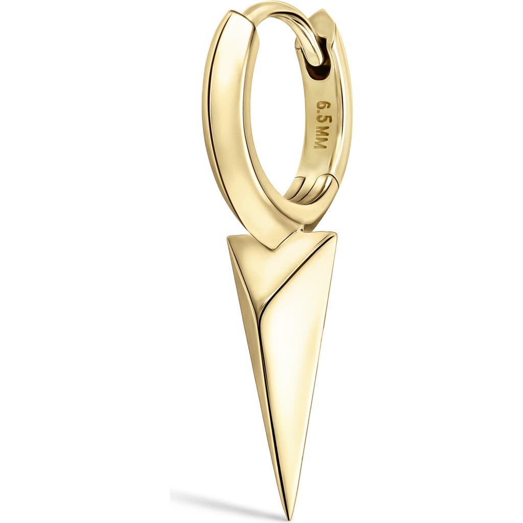 Maria Tash Faceted Single Long Spike Hoop Earring In Gold