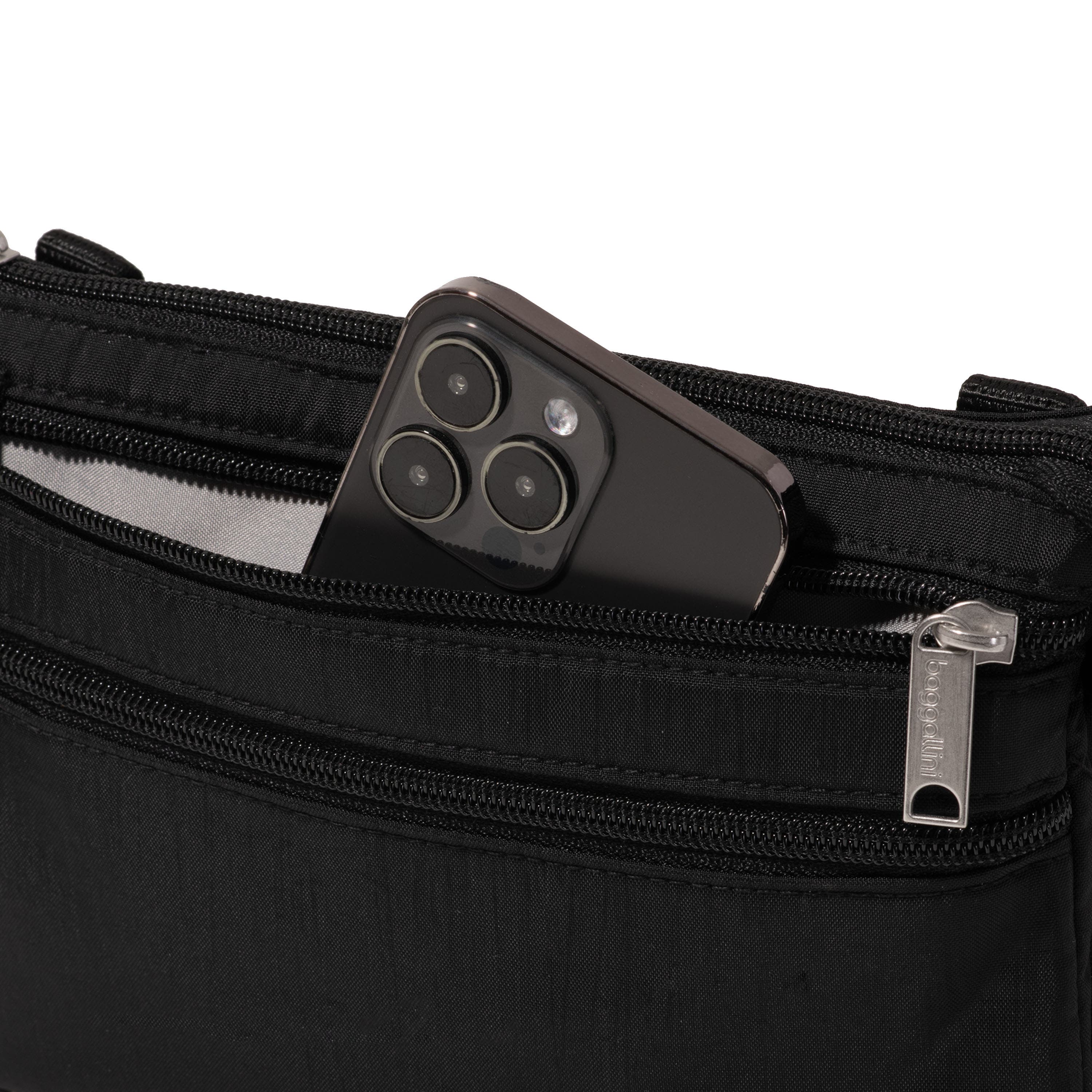 BAGGALLINI Securtex Anti-Theft Stash Crossbody, Alternate, color, Black