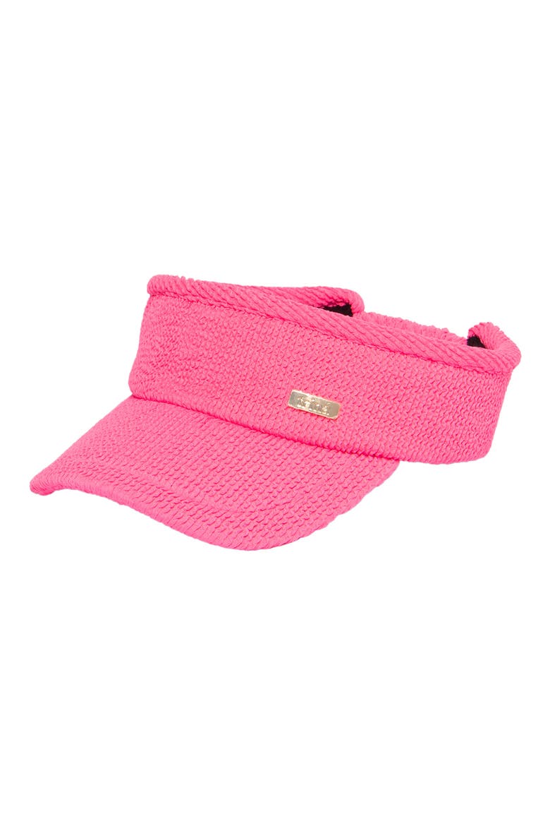 Logo Hardware Stretchy Visor, Main, color, PINK