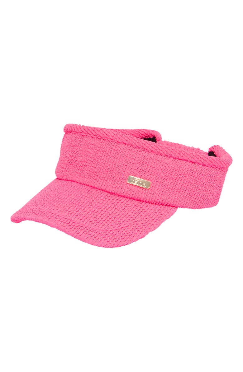 San Diego Hat Logo Hardware Stretchy Visor, Main, color, Pink