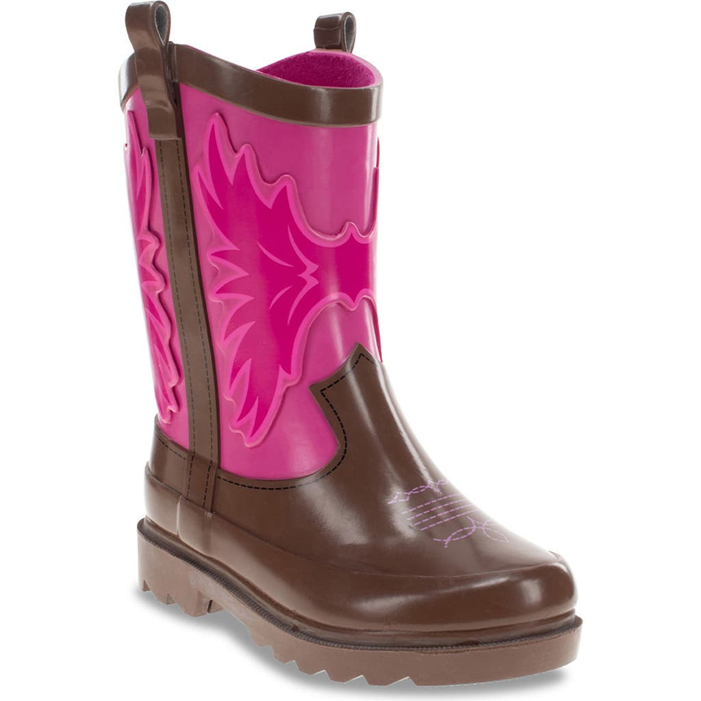 Western Chief Kids' Cowboy Waterproof Rain Boot in Pink  product