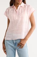 Joie Embroidered Cap Sleeve Top