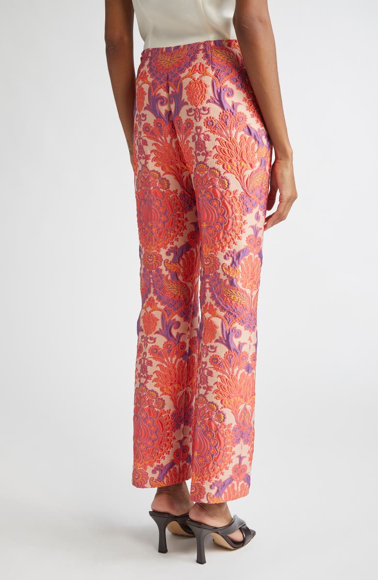 Etro Paisley Metallic Brocade Crop Straight Leg Pants, Alternate, color, Var. Multicolor F.do Bianco