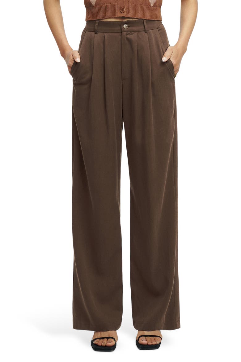 Mason High Waist Wide Leg Pants, Main, color, CAFE