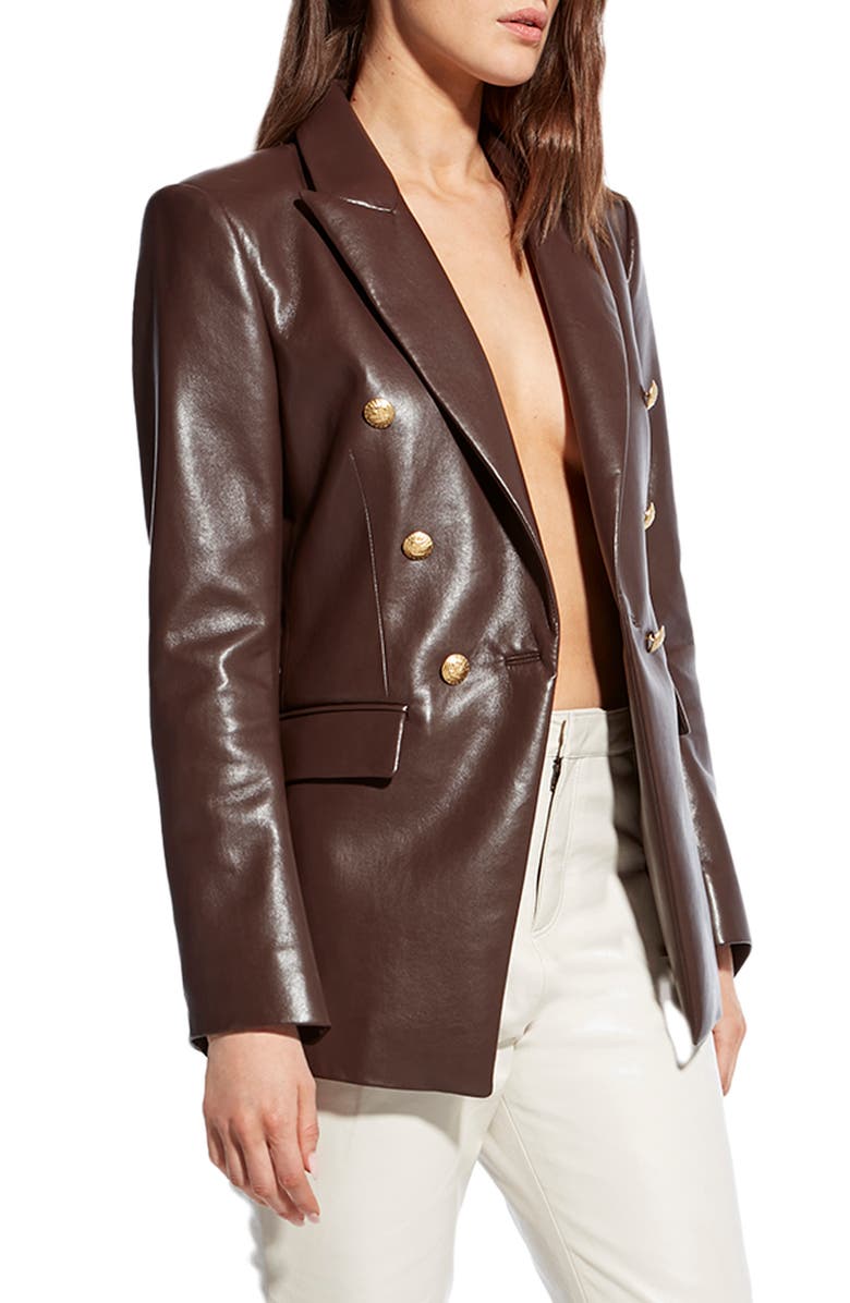 AS by DF Beck Recycled Leather Blend Blazer, Alternate, color, 