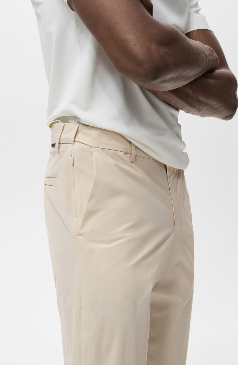 MANGO Slim Fit Dress Pants, Alternate, color, Beige