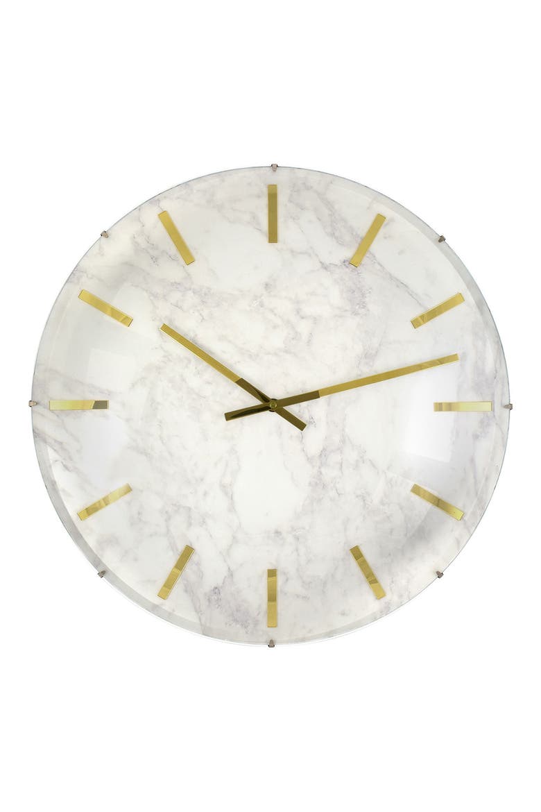 Large Analog Wall Clock, Main, color, WHITE AND GRAY