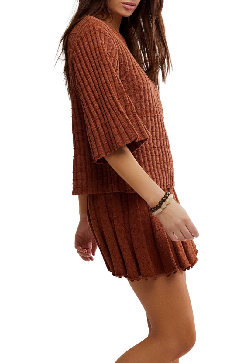 Free People Kenzie Sweater & Skirt Set, Alternate, color, Brownstone