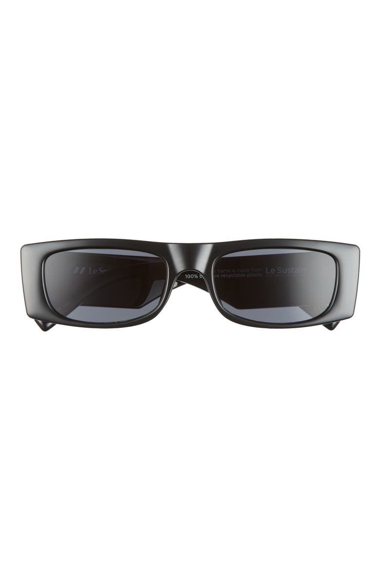 Recovery 53mm Rectangle Sunglasses, Main, color, BLACK/ SMOKE MONO