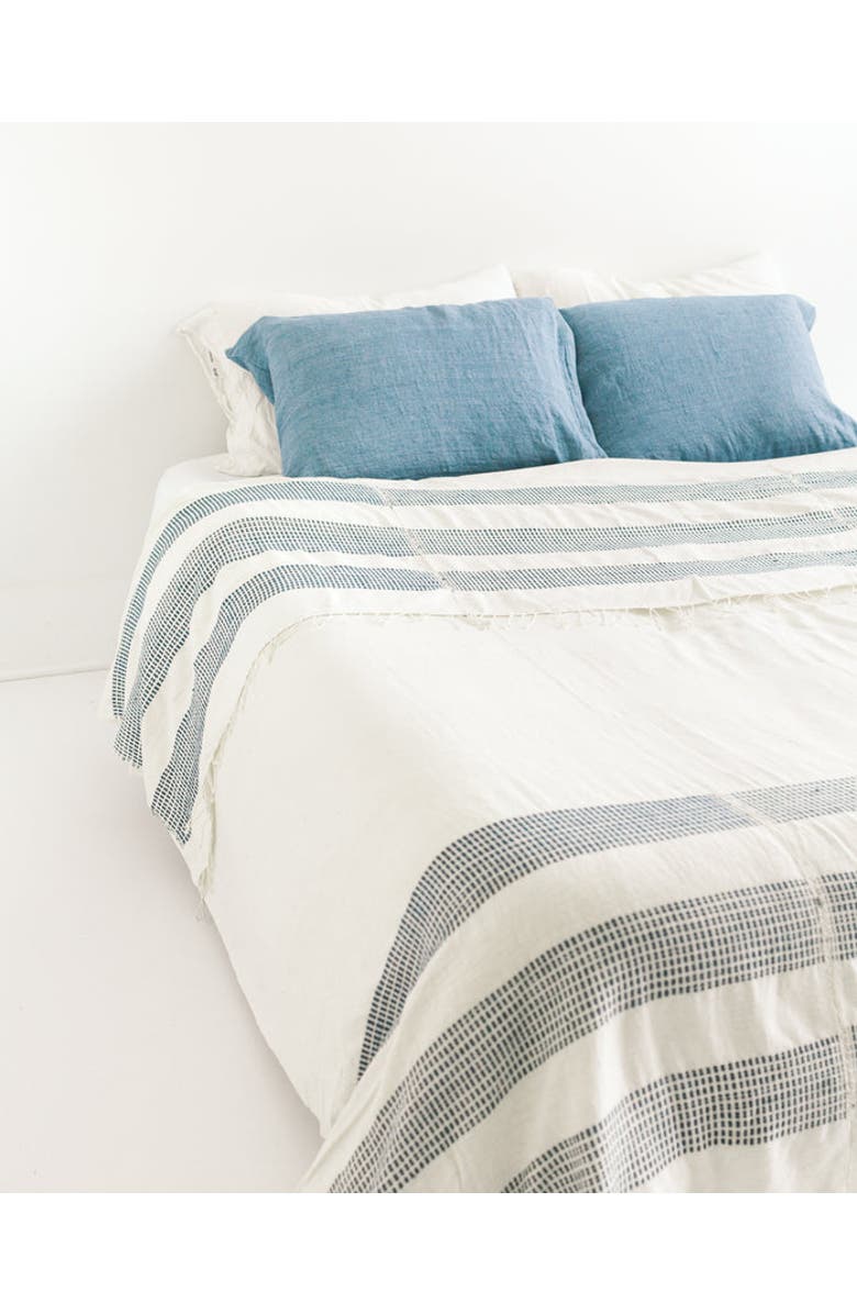 Creative Women 3 Panel Dotted Cotton Blanket, Alternate, color, Navy