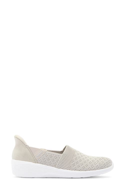 Skechers Arya Swift-fit Slip-on Sneaker In Light Gray/silver