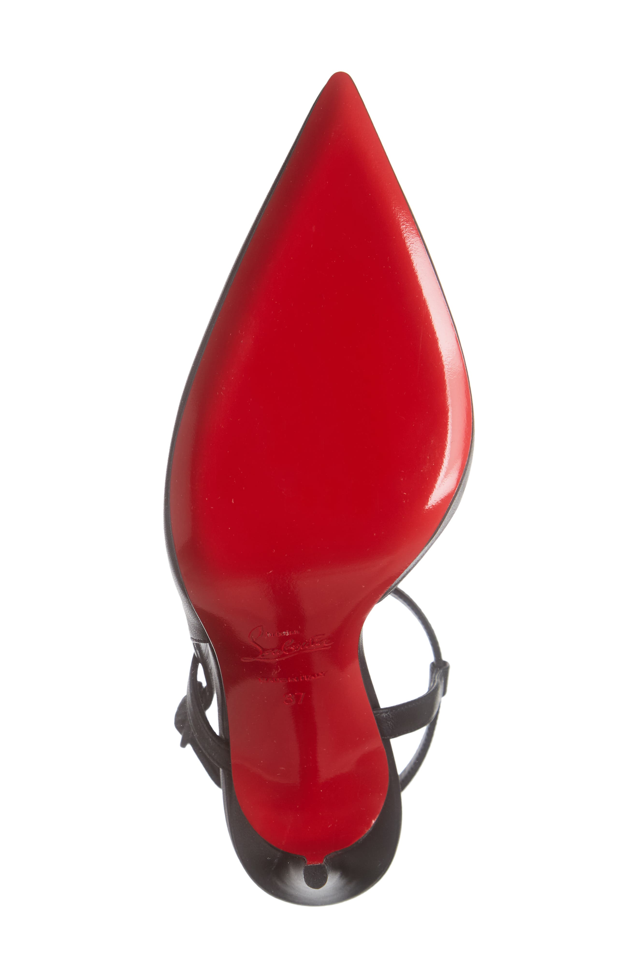 Christian Louboutin Jenlove Ankle Strap Pointed Toe Pump, Alternate, color, Bk01 Black