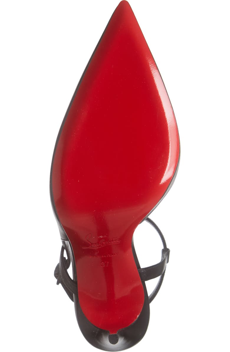 Christian Louboutin Jenlove Ankle Strap Pointed Toe Pump, Alternate, color, Bk01 Black