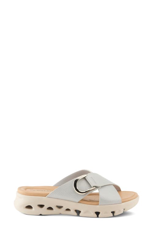 Flexus By Spring Step Gaige Slide Sandal In Silver