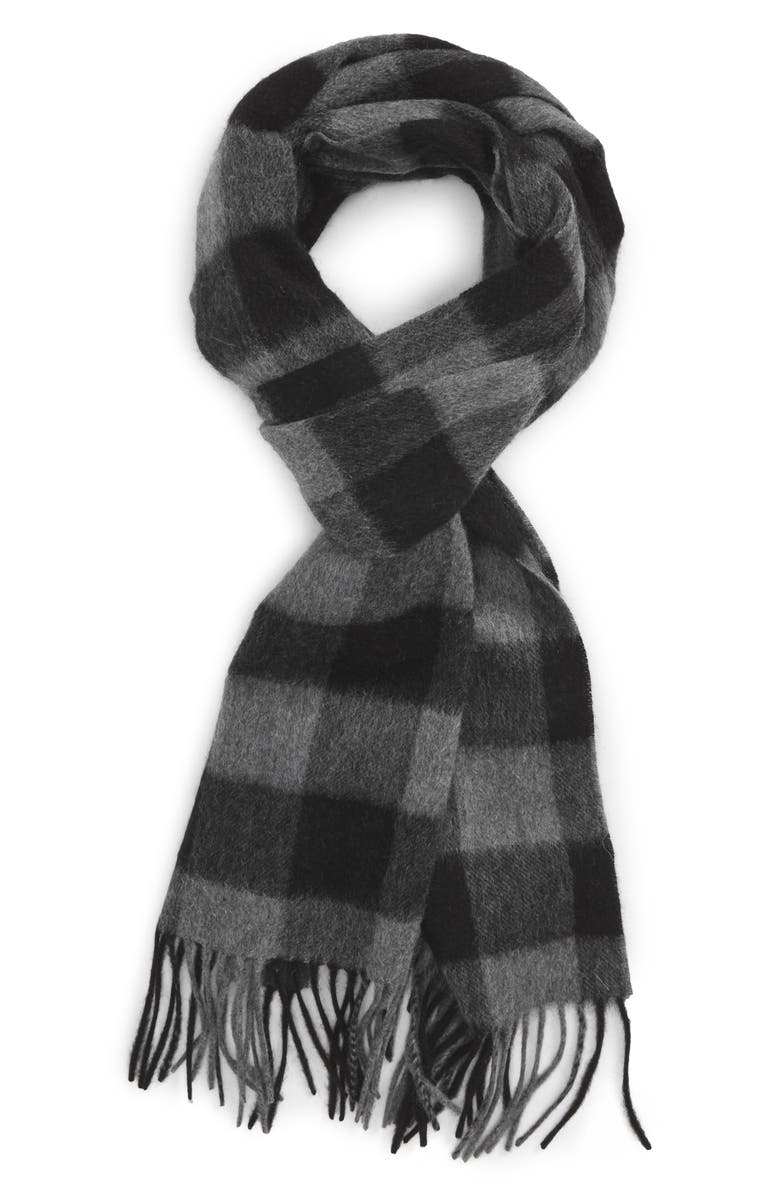 NORDSTROM MEN'S SHOP Check Cashmere Scarf, Main, color, 