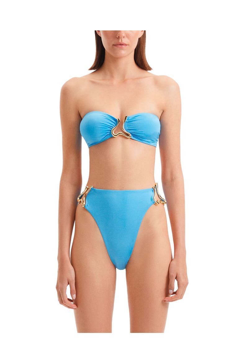 Clyde Waist Satin Bikini Bottom, Main, color, Blue
