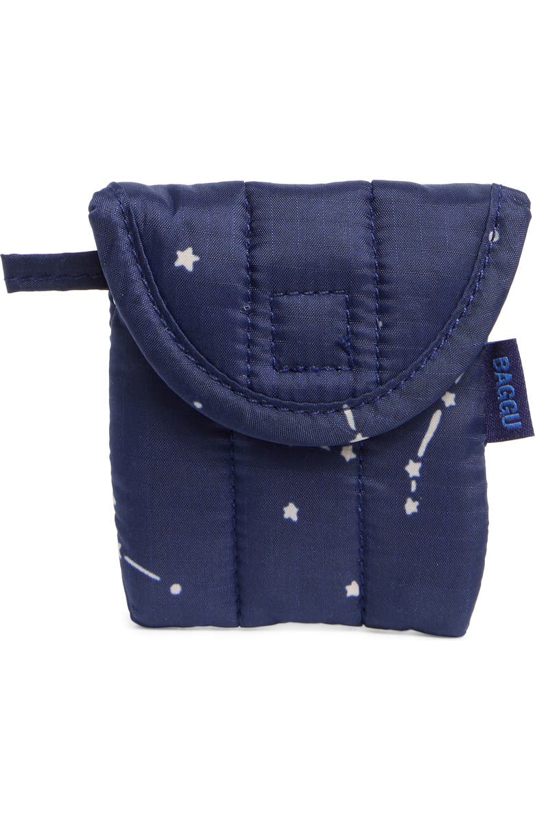 Baggu Puffy Earbuds Case, Main, color, Constellation Midnight