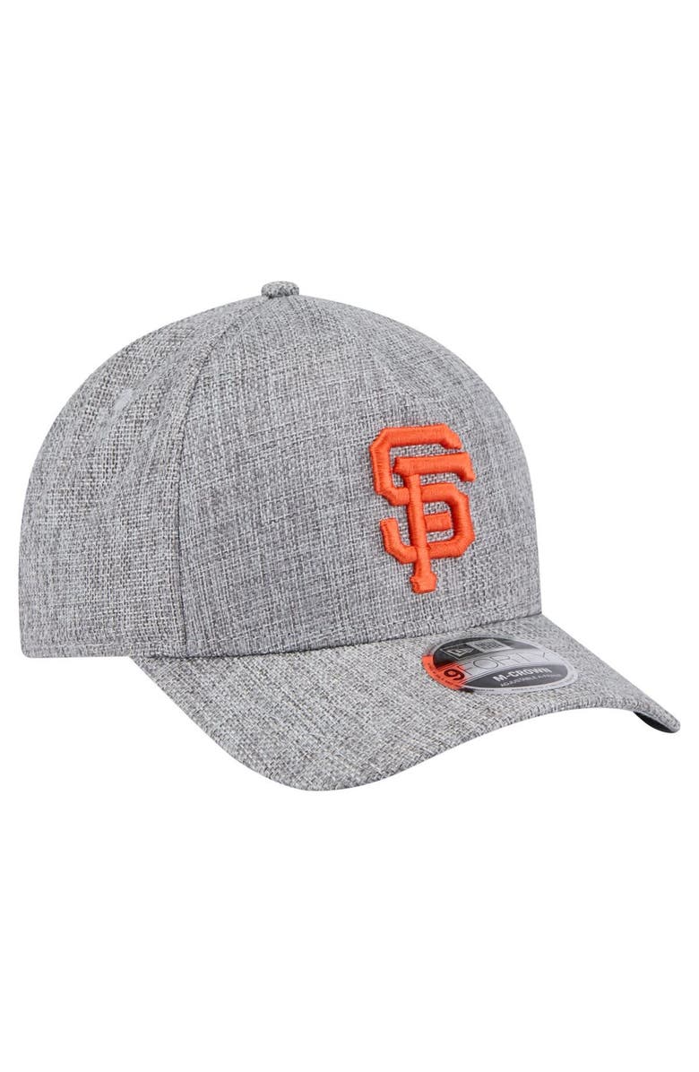 New Era Men's New Era Gray San Francisco Giants Cotton Weave M-Crown A-Frame 9FORTY Adjustable Hat, Alternate, color, 