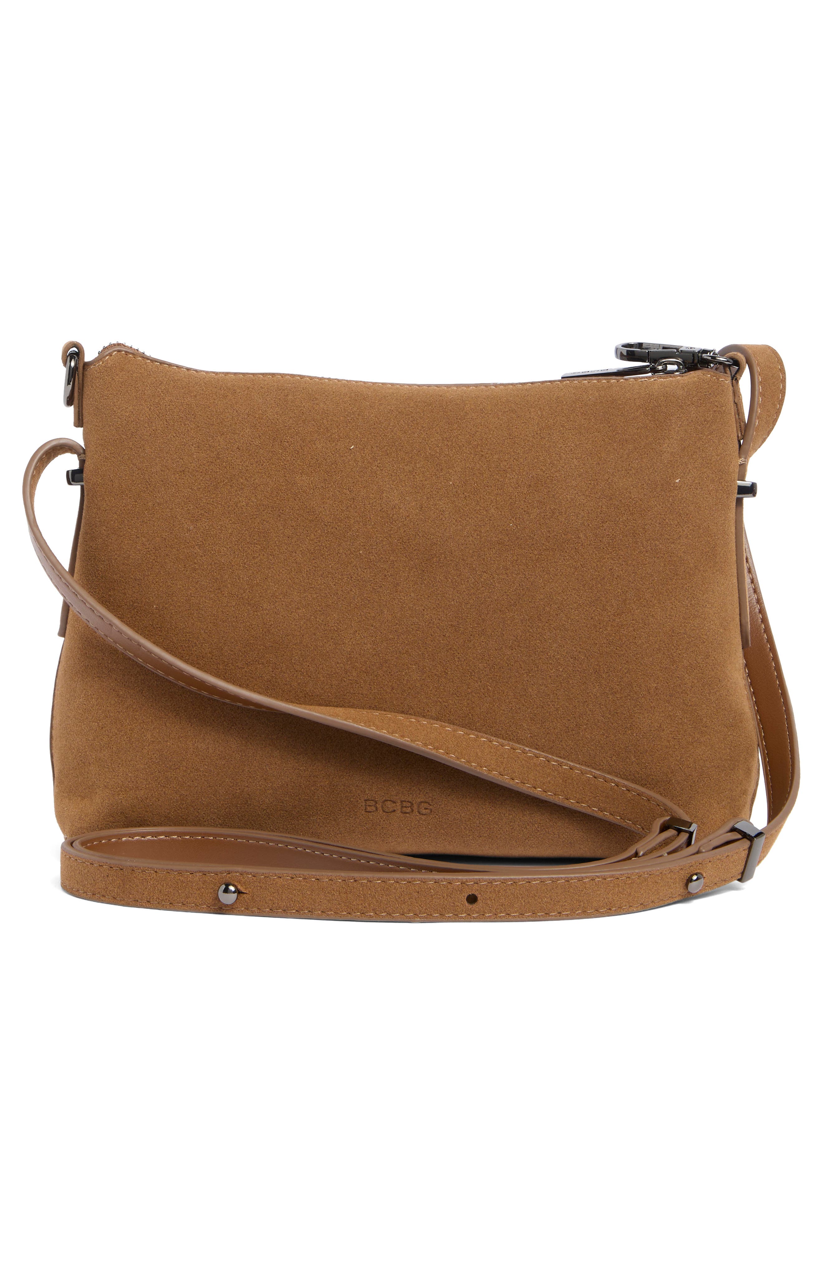 Faux Suede Hobo Shoulder Bag, Alternate, color, CARAMEL