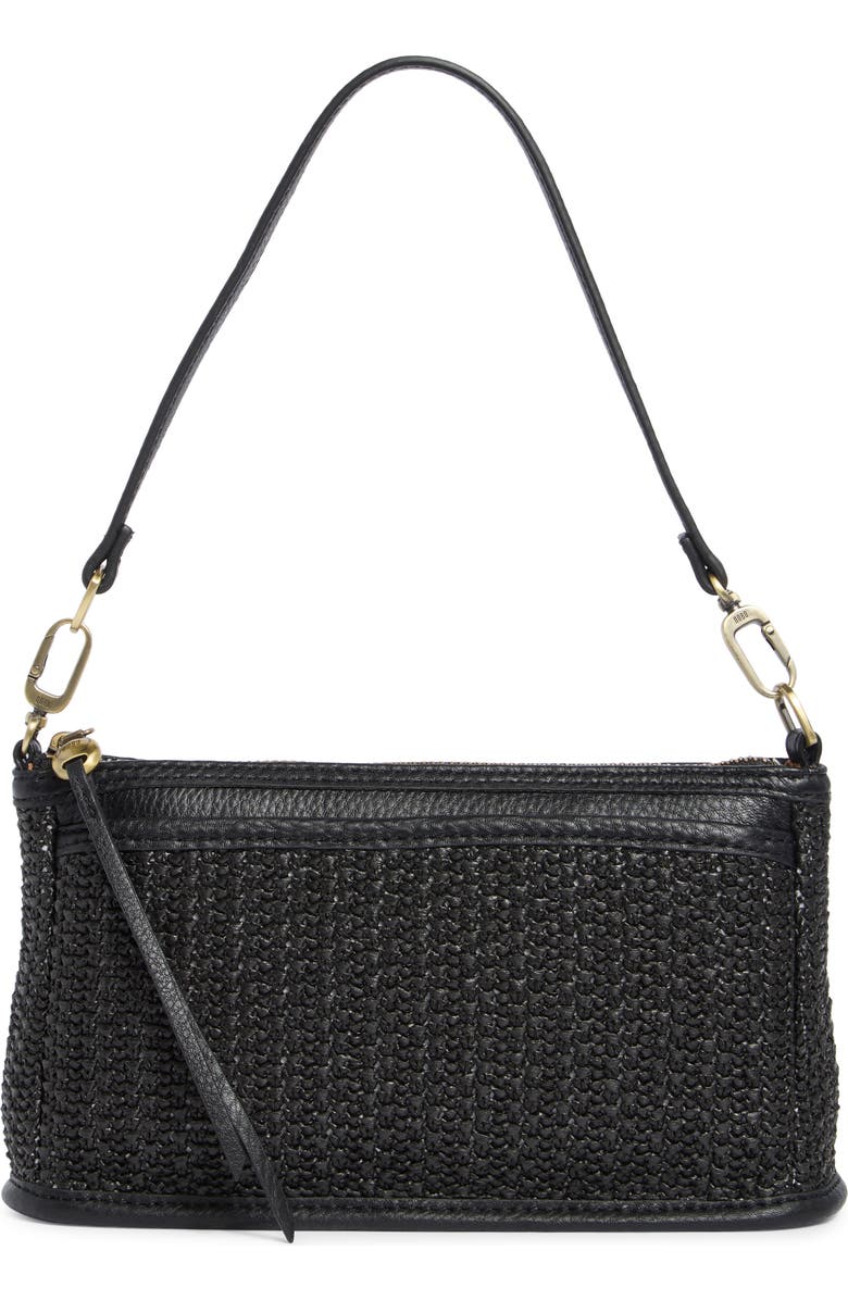 HOBO Cadence Straw Crossbody Bag, Main, color, Black