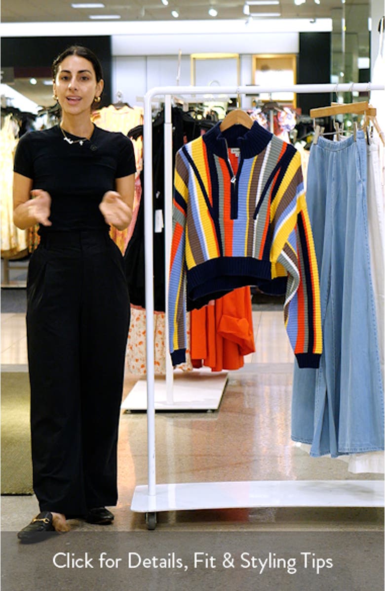 Hampton Stripe Half-Zip Sweater, sales video thumbnail