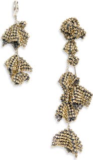 Isabel Marant Mismatched Floral Drop Earrings