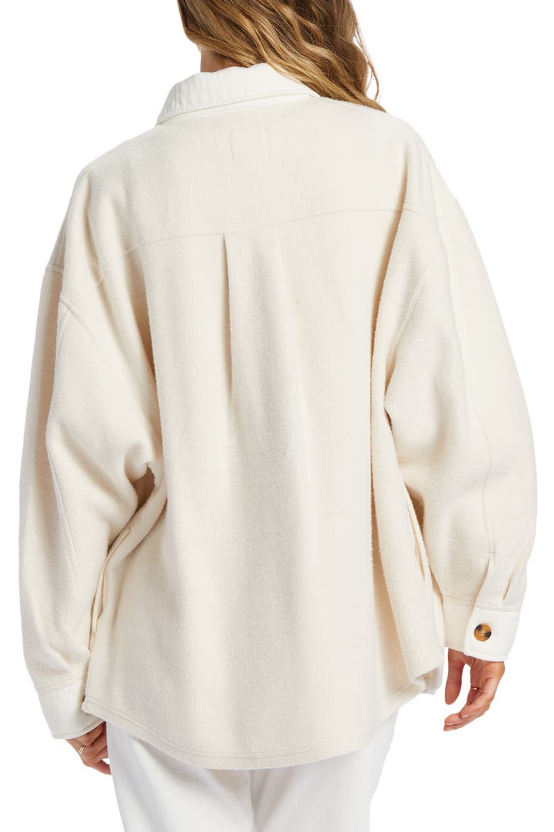 Any Time Fleece Shacket, Alternate, color, WHITE CAP
