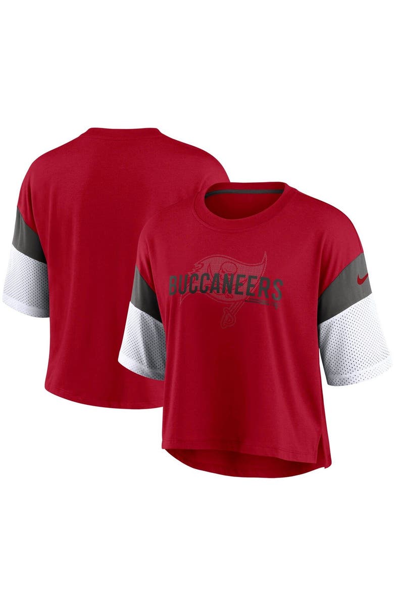 Nike Women's Nike Red/White Tampa Bay Buccaneers Nickname Tri-Blend Performance Crop Top, Main, color, Red