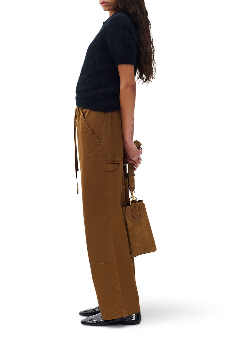Jolie Stretch Cotton Carpenter Pants, Alternate, color, LIGHT BROWN