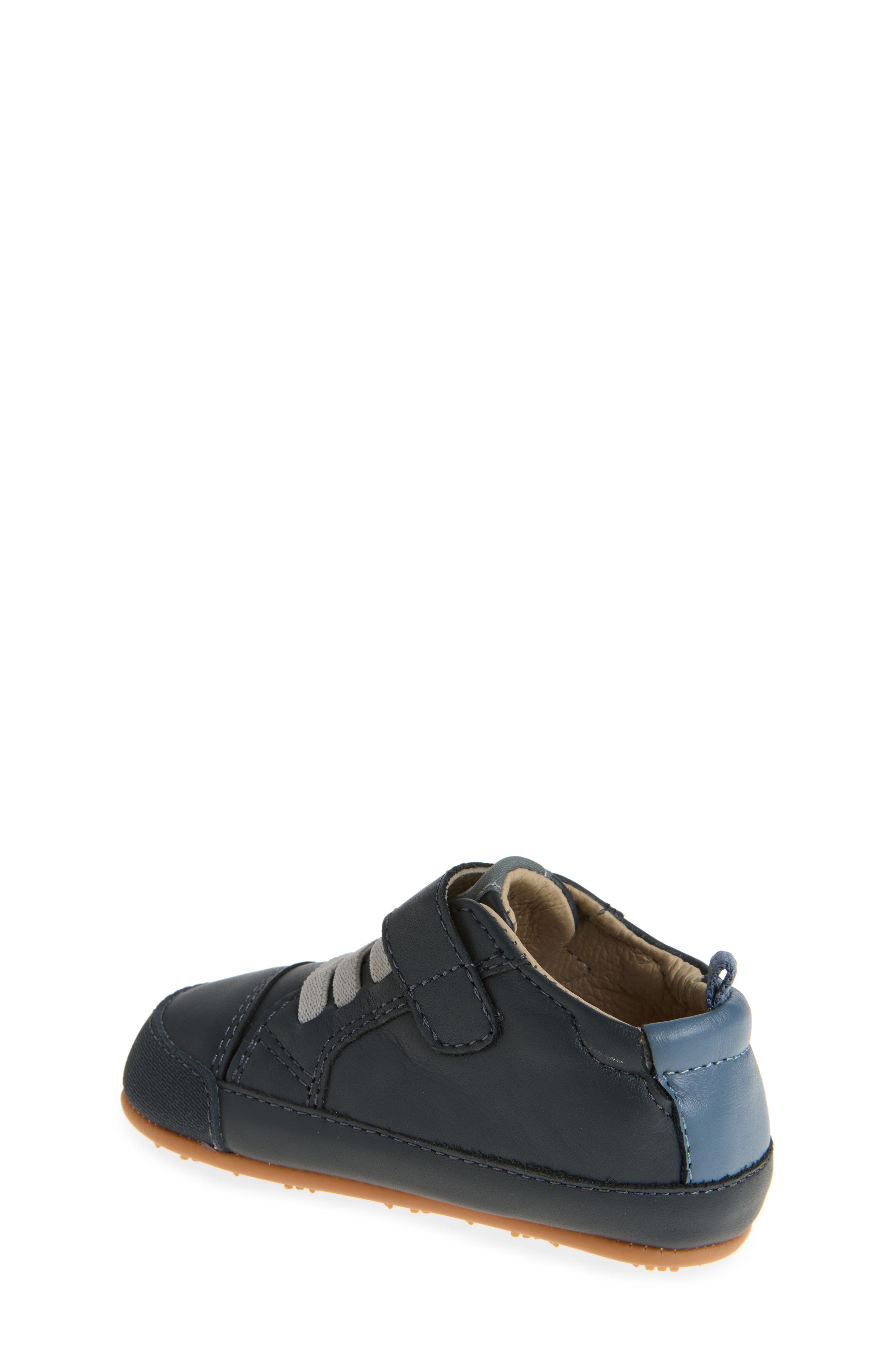 Kids' First Wave Leather Sneaker, Alternate, color, NAVY